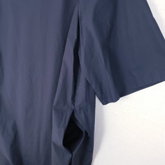 COS Cotton Dress Oversized Dark Navy Trapeze Kimono Sleeves Minimalist size 8 - Picture 4 of 9